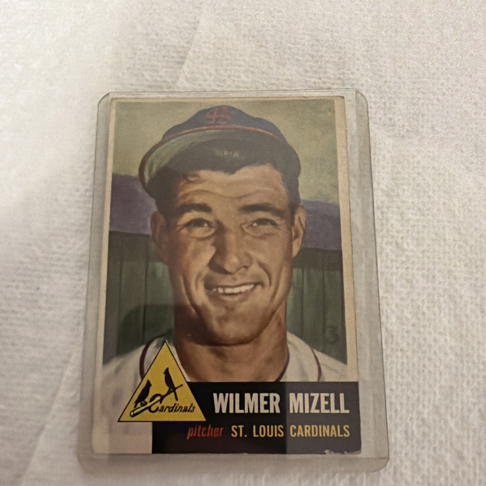 1953 Topps - Wilmer Mizell #128 Bio Information is Black
