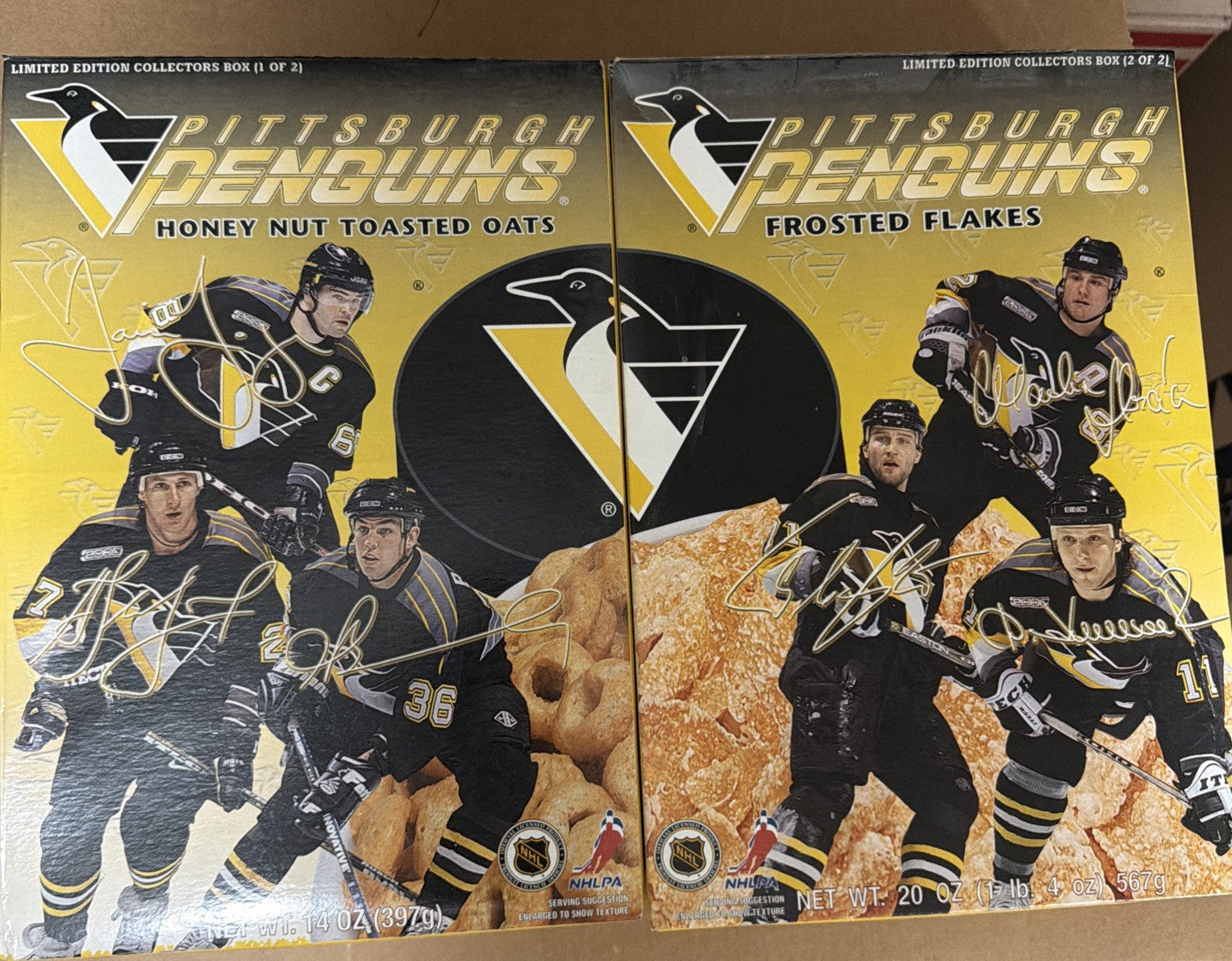 PIttsburgh Penguins Sealed Unopened Cereal Boxes- 2/2