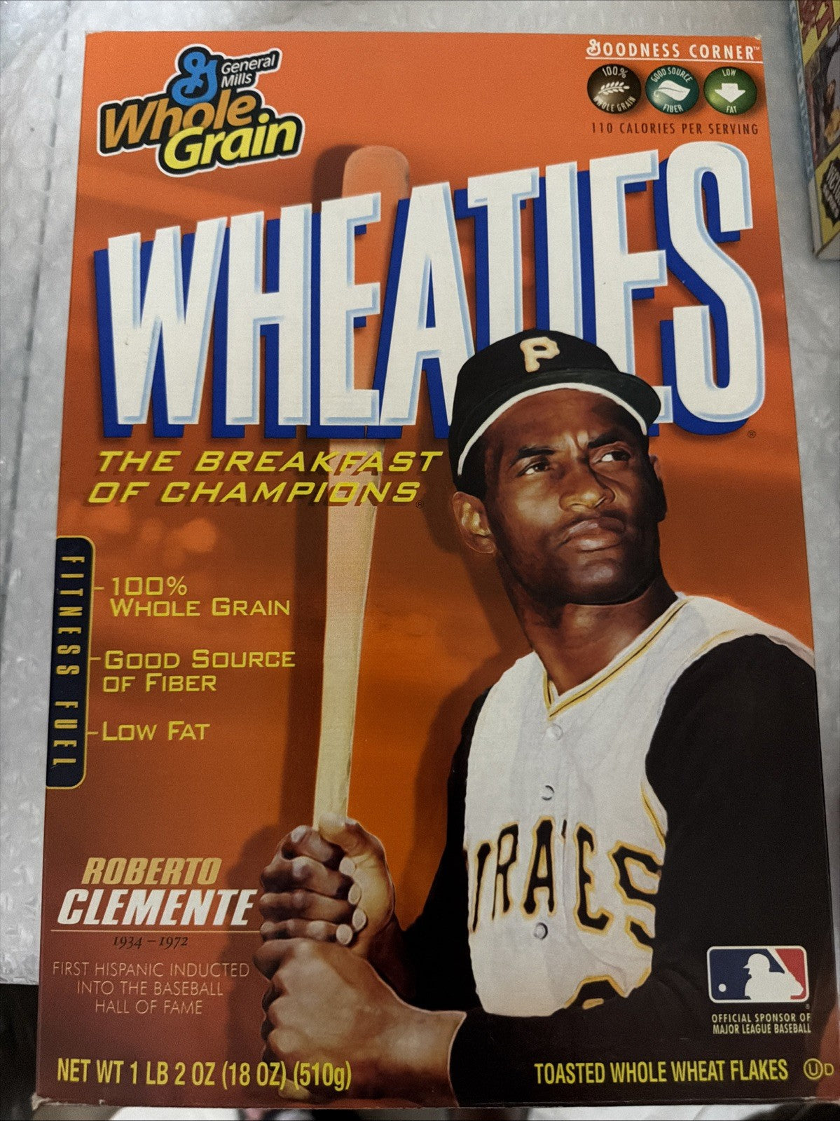 2005 Roberto Clemente Pittsburgh Pirates HOF Wheaties Box - NOS Full Expired