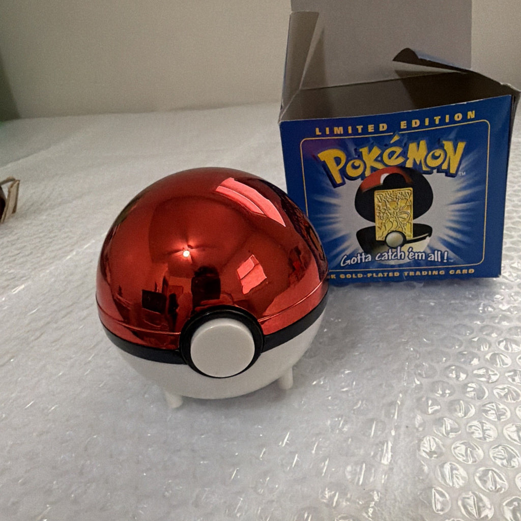 Pokemon Burger King 23k Gold Plated Trading Card Mewtwo Blue Box