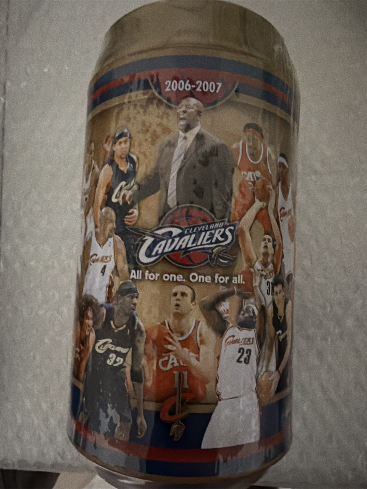 Cleveland Cavaliers 2006-2007 Wooden Puzzle Coin Bank Tin Sealed 16" X 20”