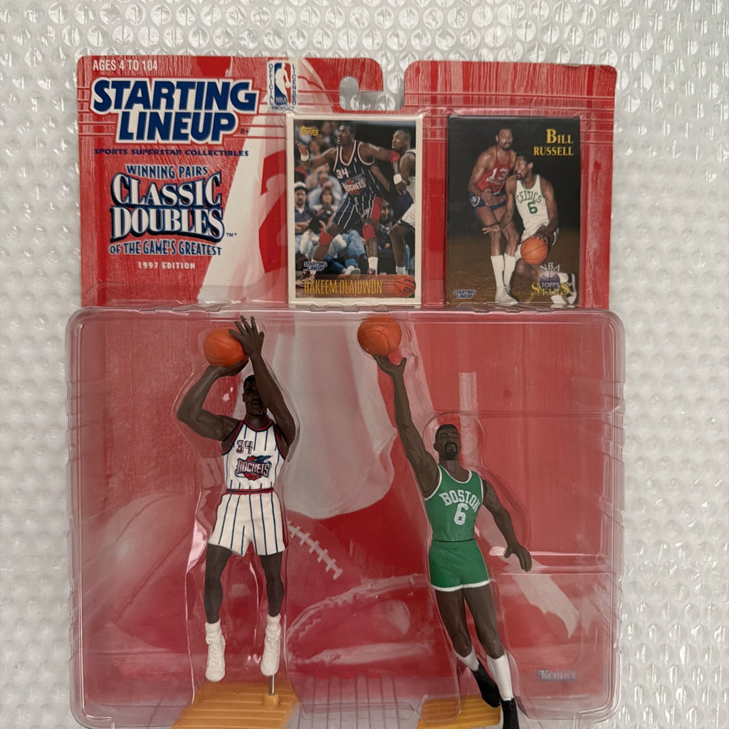 Hakeem Olajuwon & Bill Russell NBA Classic Doubles Starting Lineup Action Figure