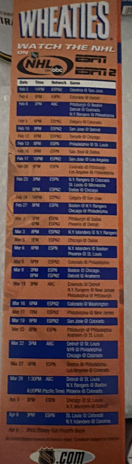 Wheaties Wayne Gretzky Cereal Box