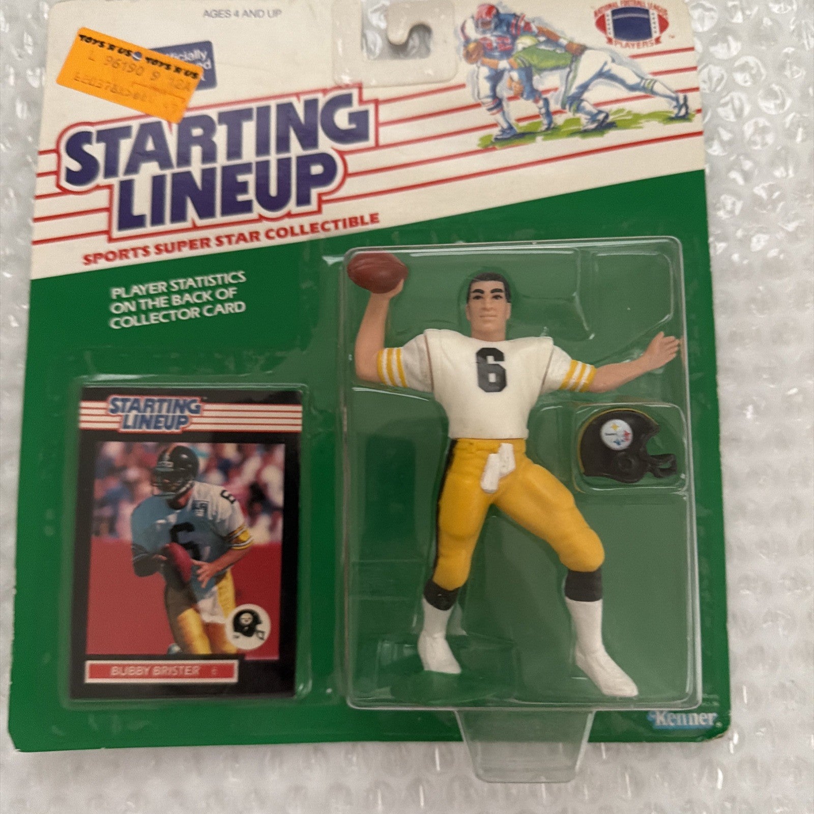 NEW 1989 BUBBY BRISTER Starting Lineup Pittsburgh Steelers NFL  Figure & Card