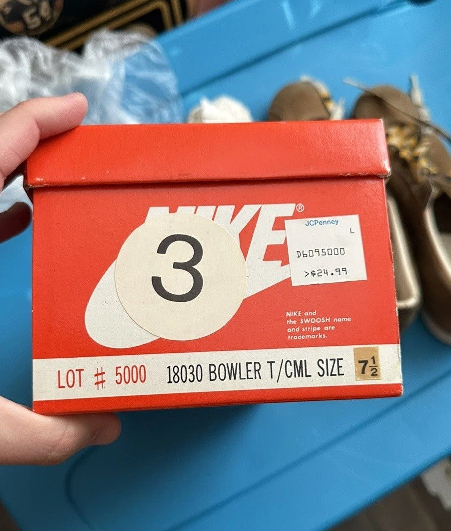 Rare Vintage 1970s Nike Bowling Shoes w/ Original Box JCPenneyExclusive Size 7.5