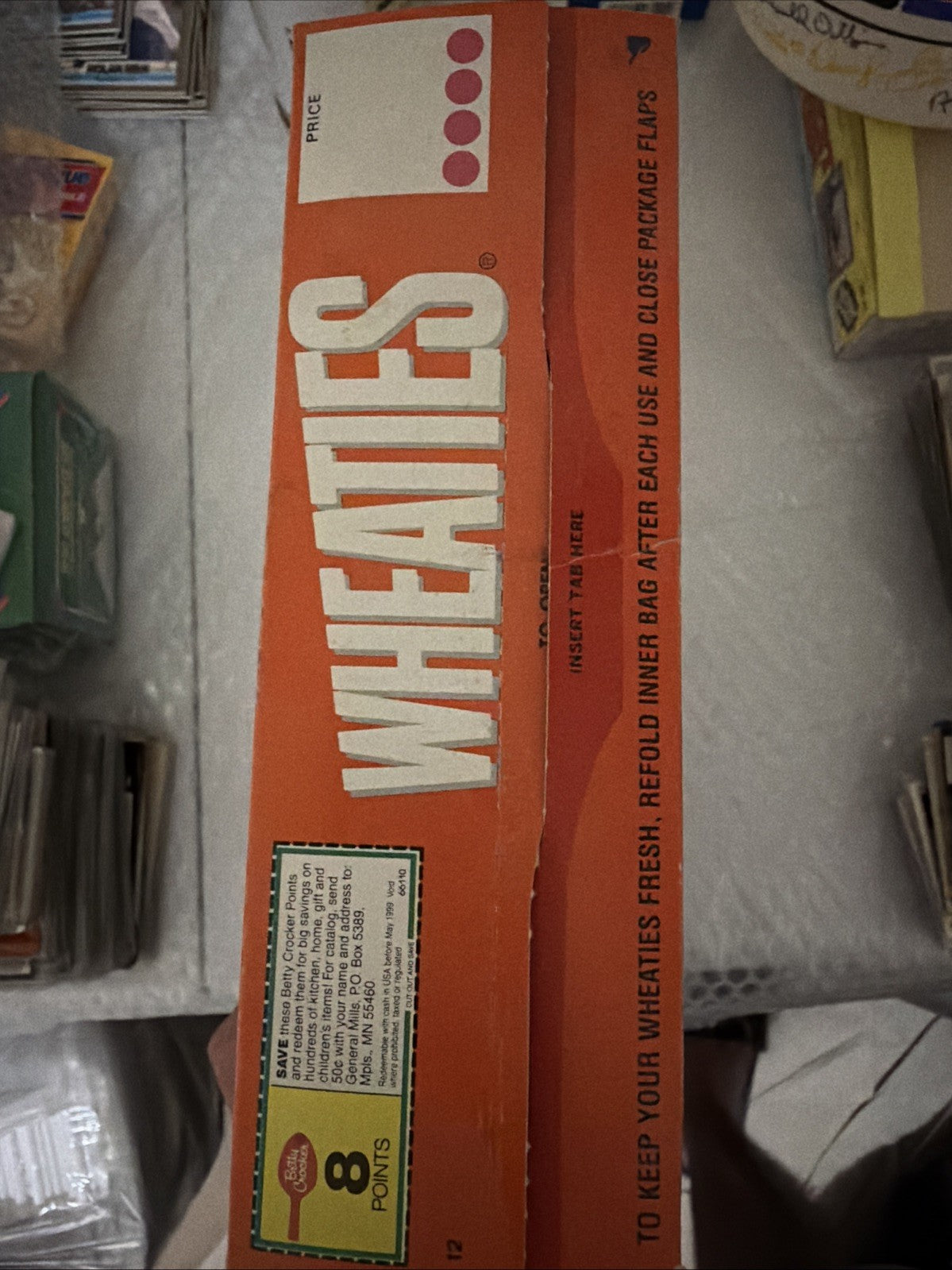 VINTAGE 1990 MICHAEL JORDAN Empty WHEATIES BOX  collectible