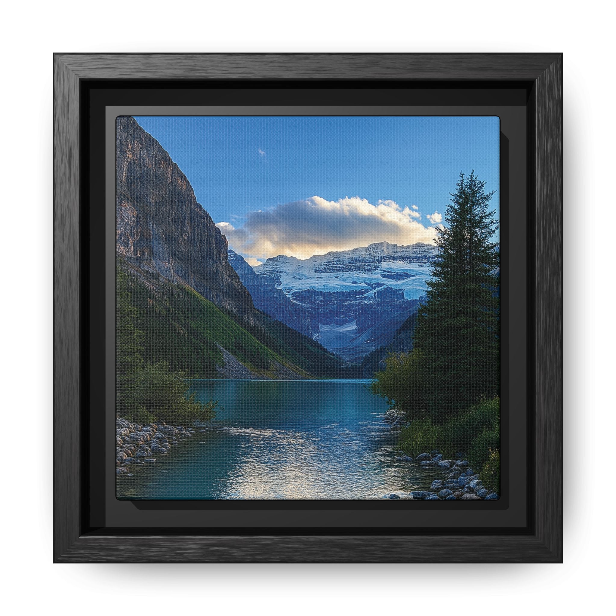 "Glacial Serenity" – Framed Canvas Print