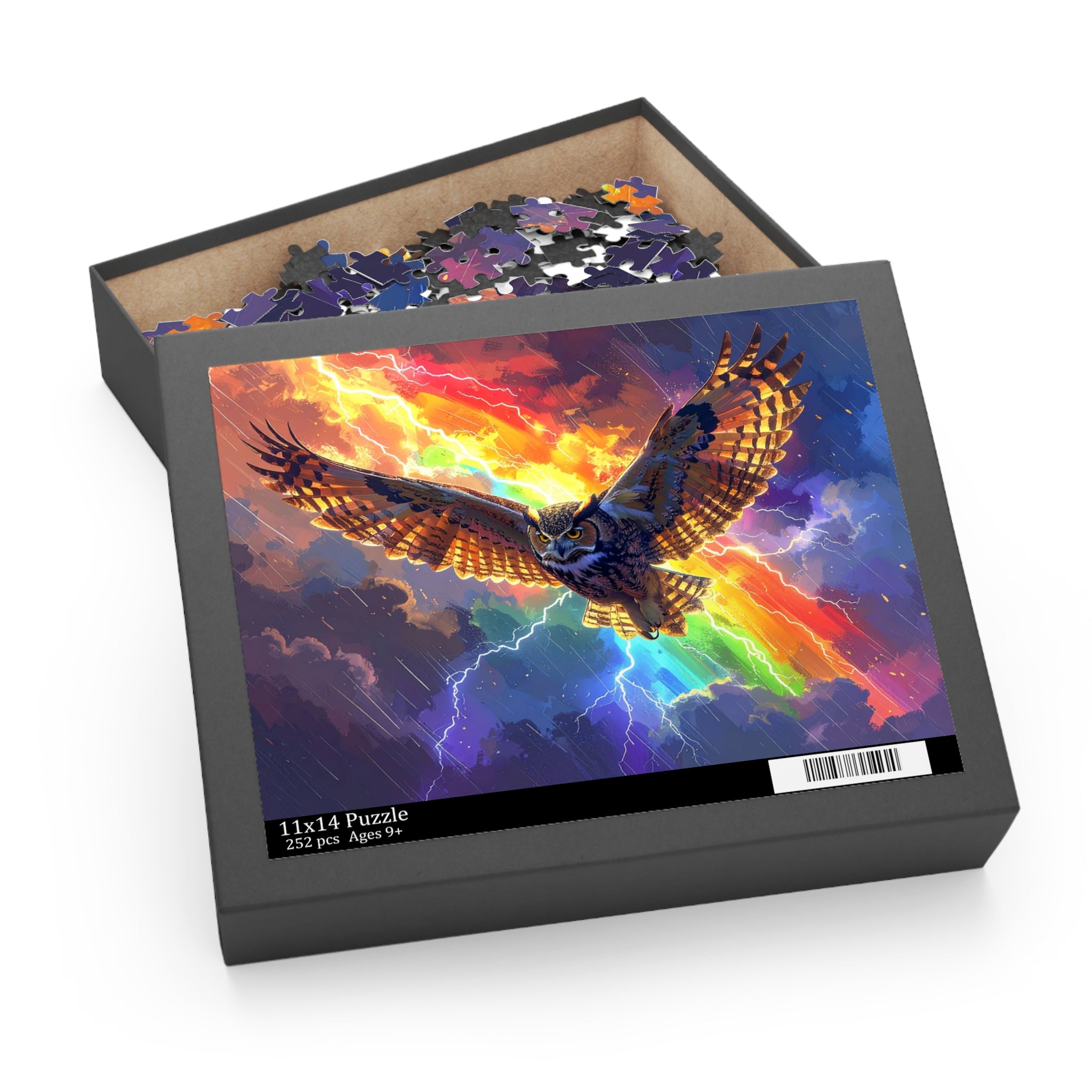 Elemental Guardian: Owl of Mystical Fire, Digital Fantastical Wildlife Art -  L'Art Puzzle