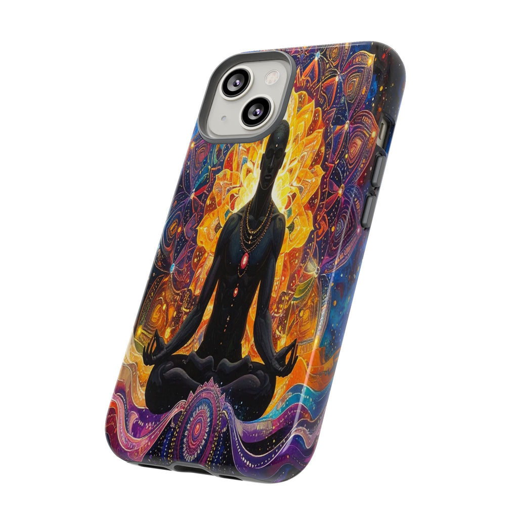 Cosmic Awakening: Spiritual Meditation Mandala, Chakra Energy Visualization - L’Art Suprême Phone Case