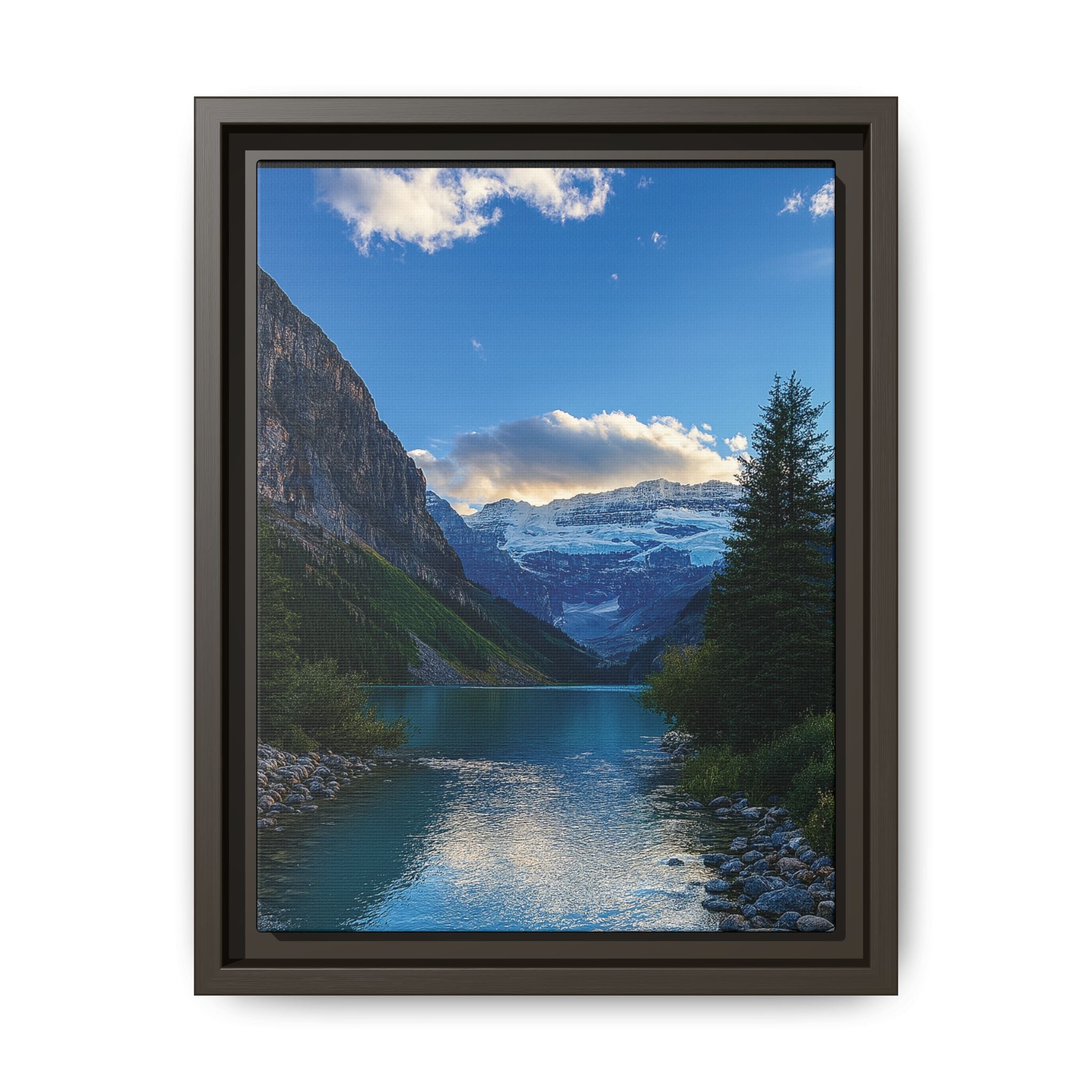 "Glacial Serenity" – Framed Canvas Print