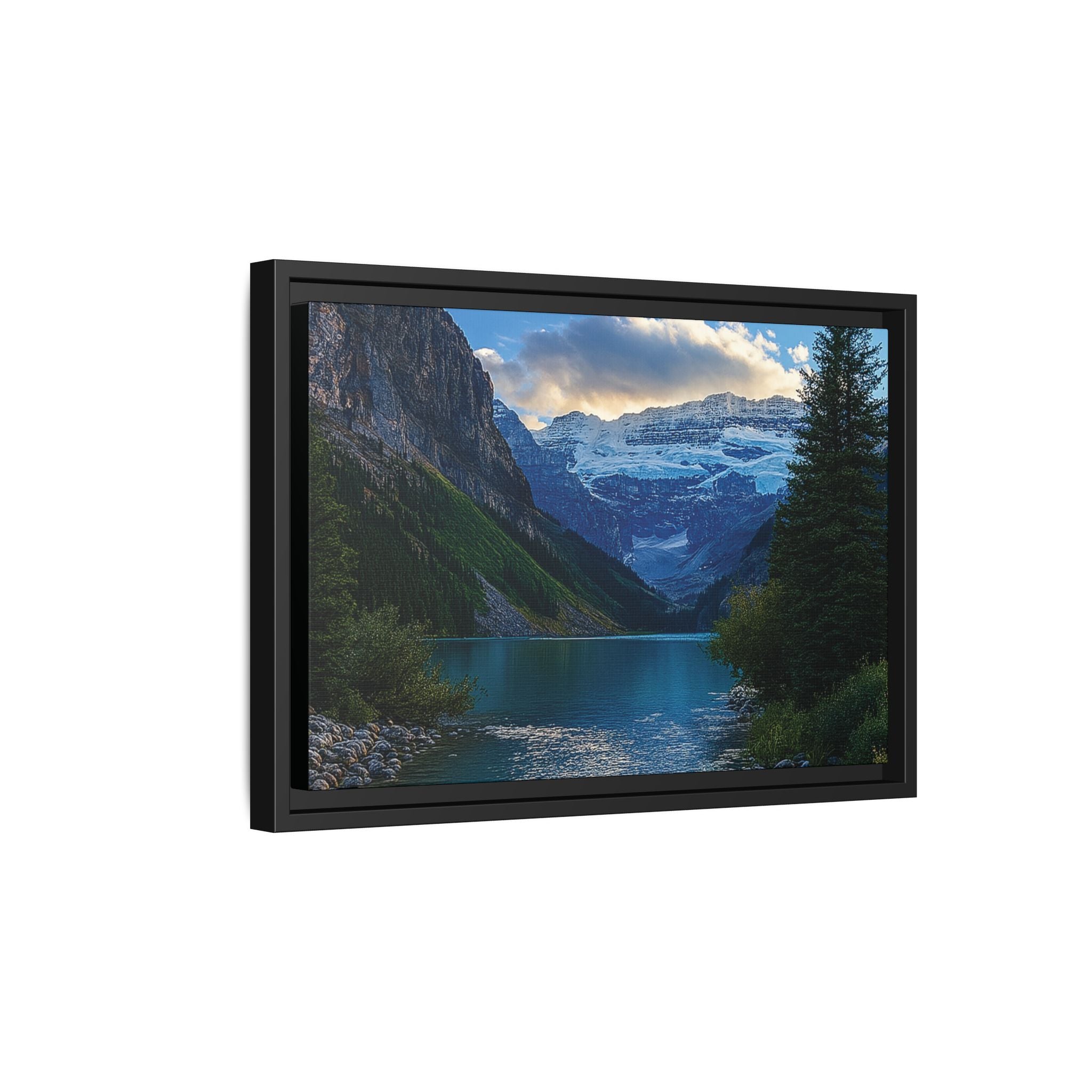 "Glacial Serenity" – Framed Canvas Print