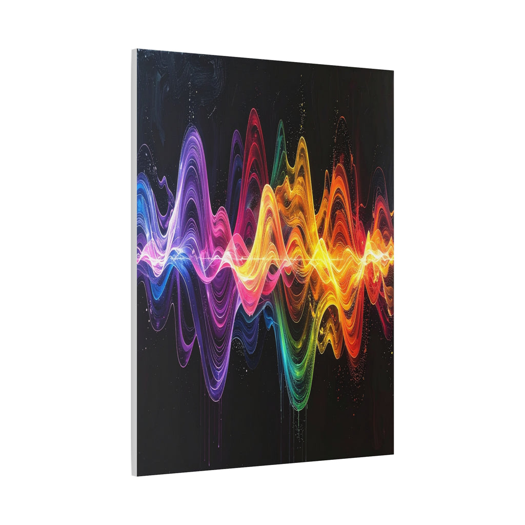 Sonic Spectrum: Digital Sound Wave Visualization, Color Gradient Artwork - L’Art Suprême Canvas