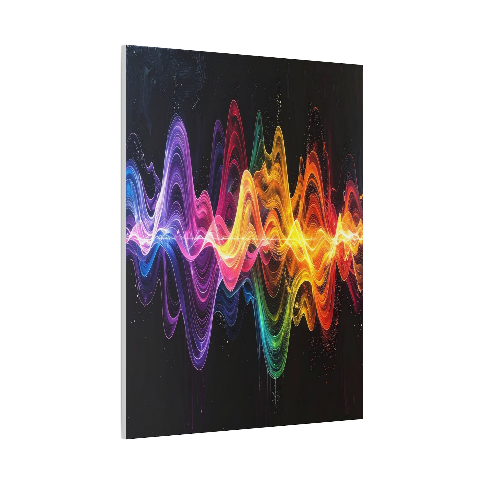 Sonic Spectrum: Digital Sound Wave Visualization, Color Gradient Artwork - L’Art Suprême Canvas
