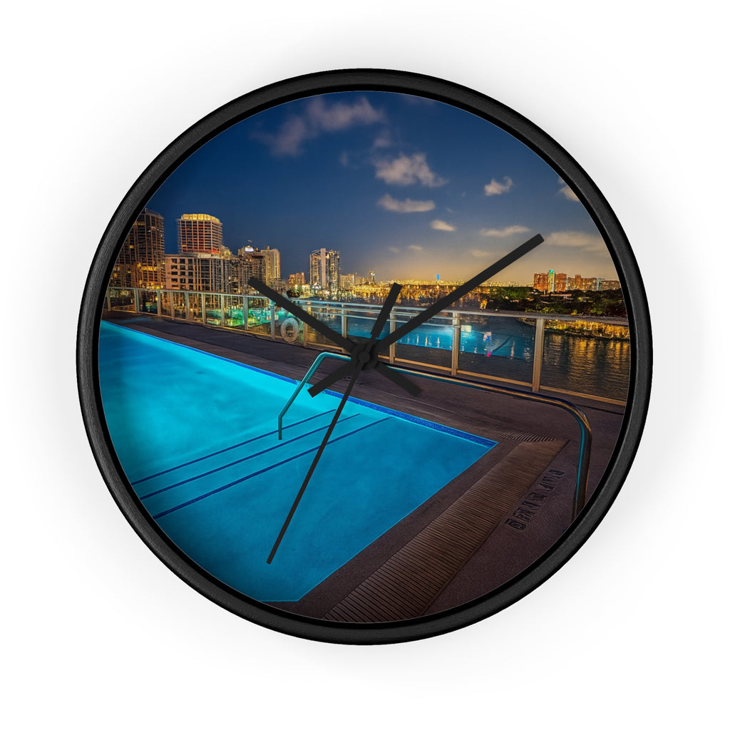 “Skyline Reflections" – Art Wall Clock
