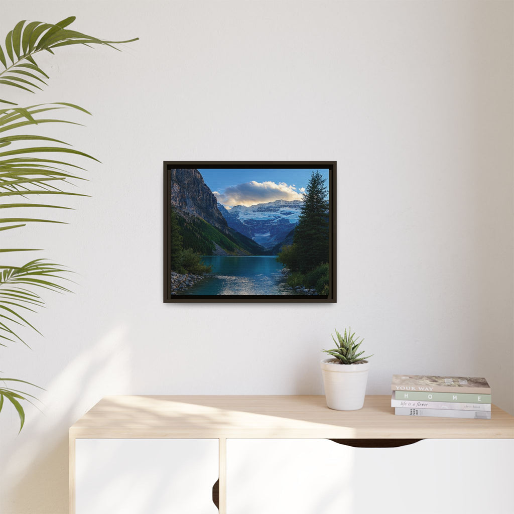 "Glacial Serenity" – Framed Canvas Print