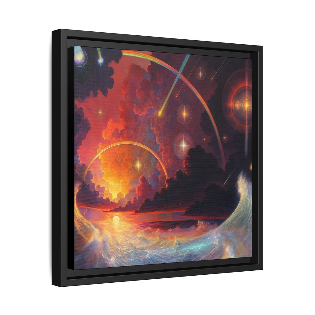 "Celestial Tides" – Framed Canvas Print