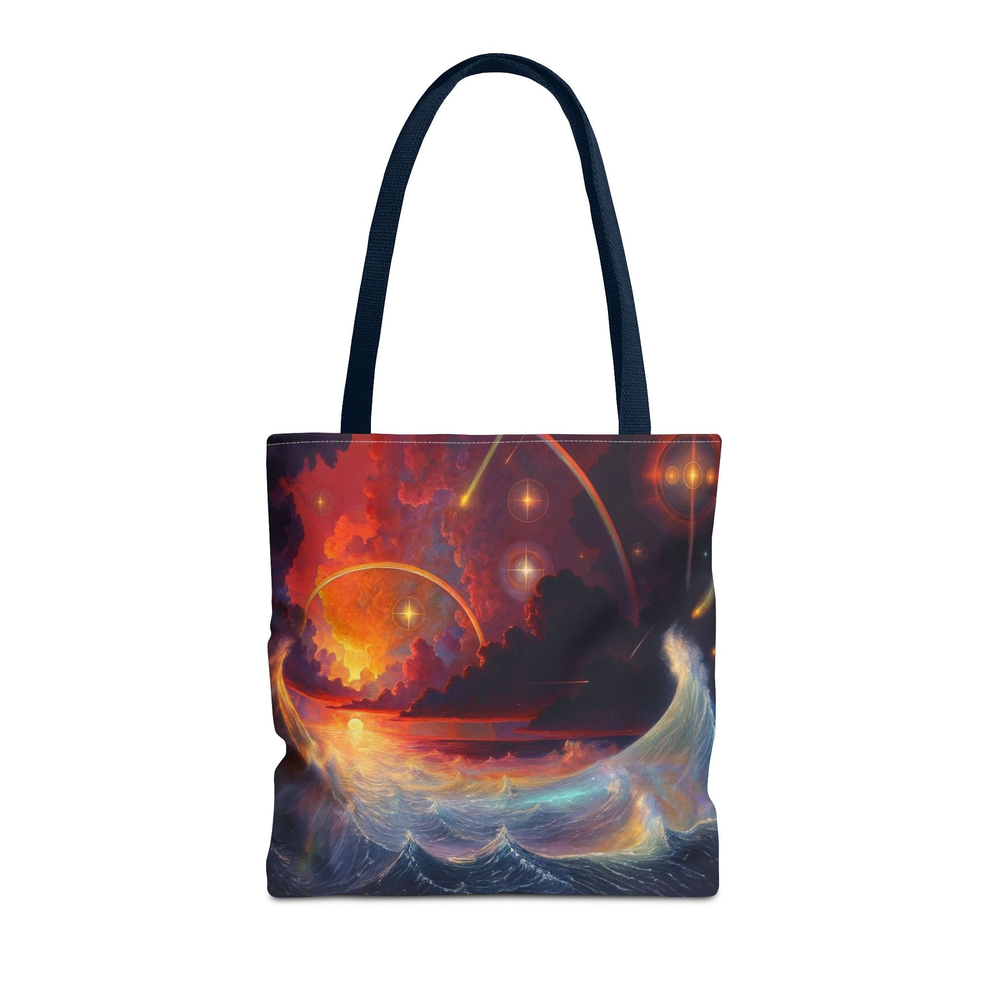 “Celestial Tides” – Cosmic Chaos x Ocean Calm Tote
