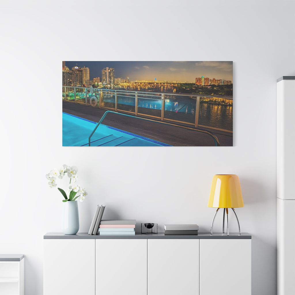 "Skyline Reflections" – Luxe Canvas Print