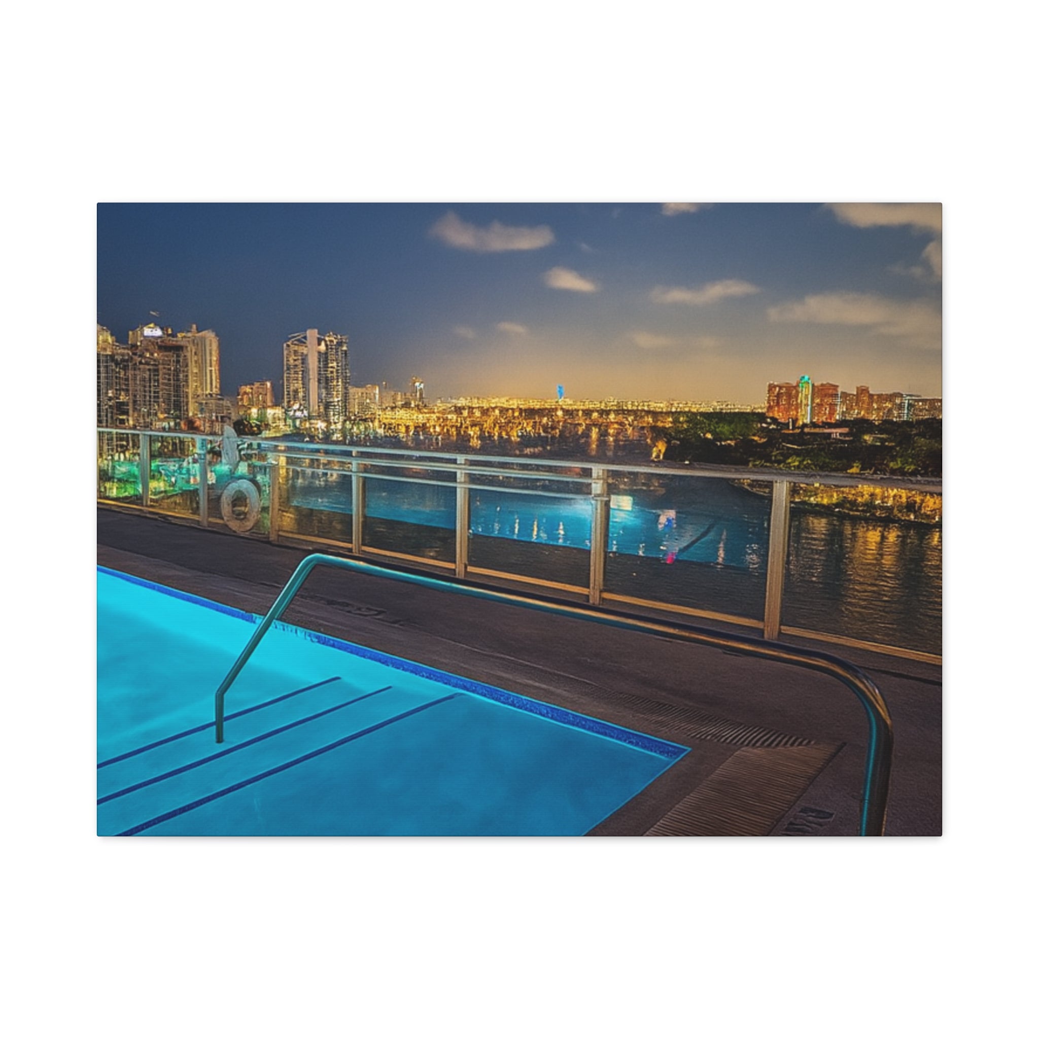 "Skyline Reflections" – Luxe Canvas Print