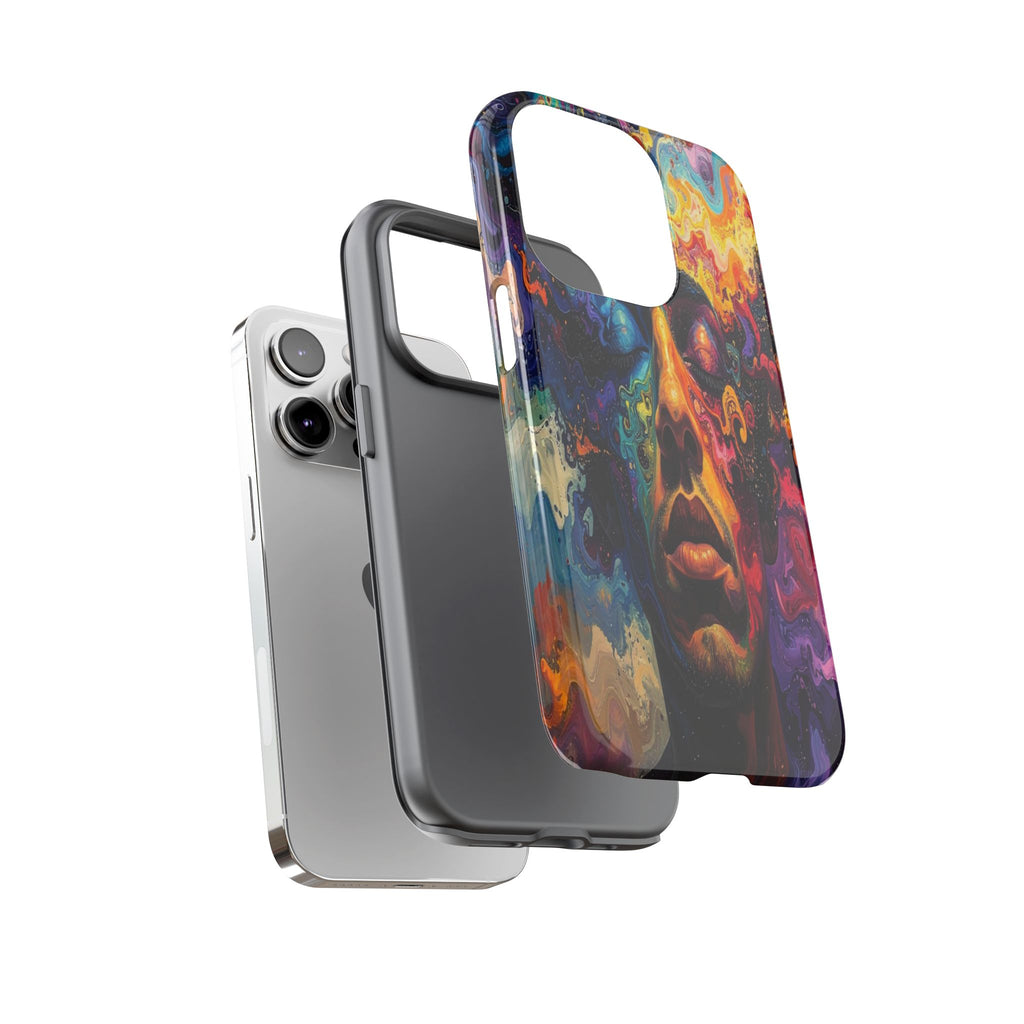 Psyche Unbound: Chromatic Consciousness, Digital Portrait Exploration - L’Art Suprême Phone Case