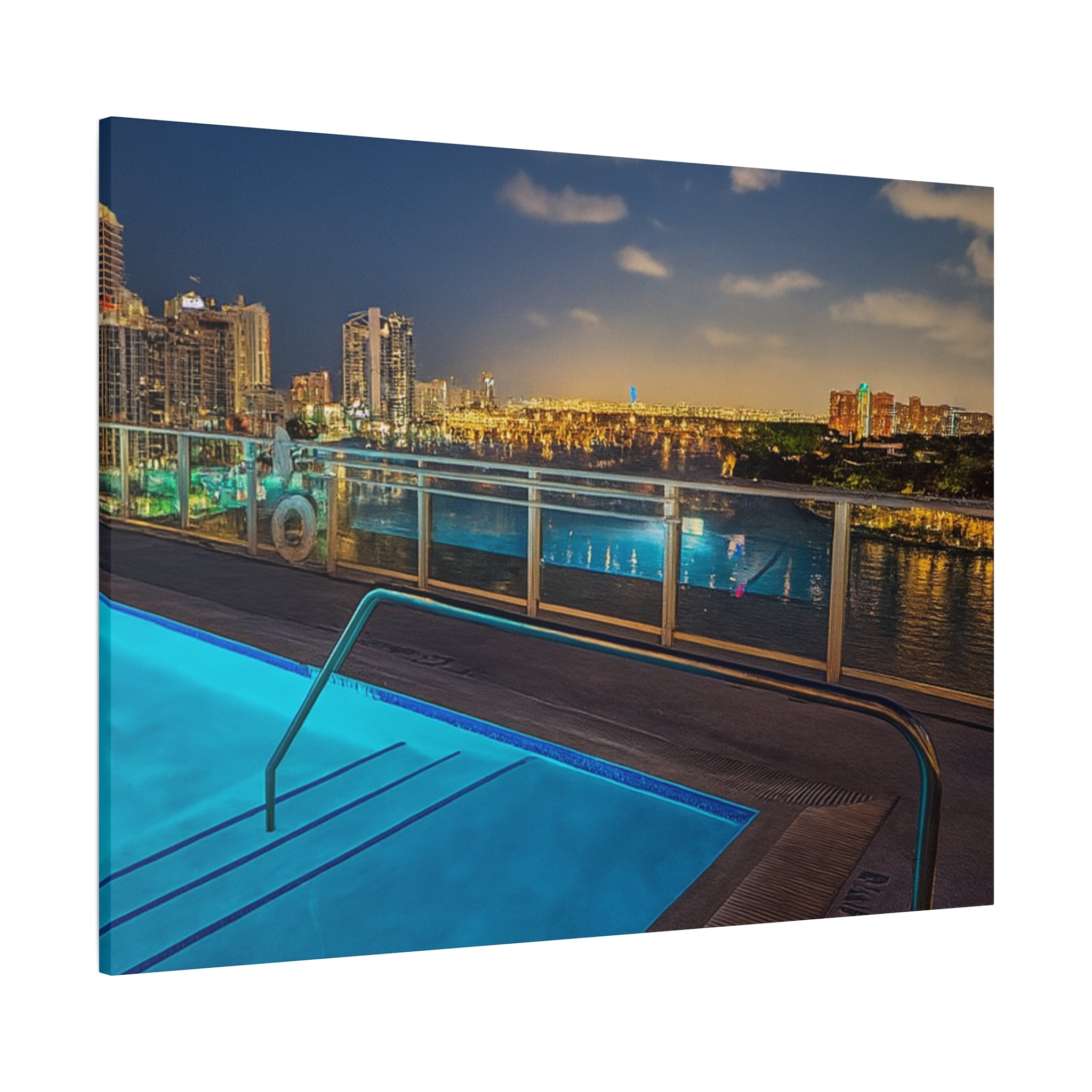"Skyline Reflections" – Luxe Canvas Print