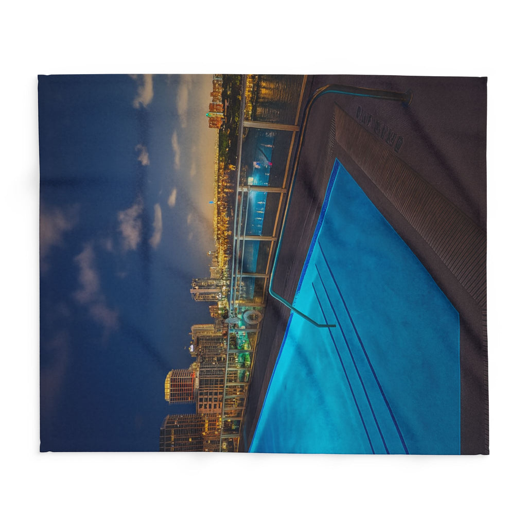 “Skyline Reflections” - Printed Fleece Blanket