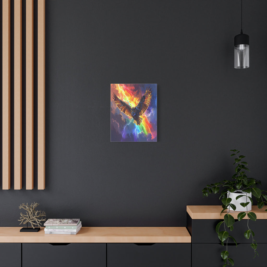 Thunder Spirit: Elemental Owl Ascension, Digital Fantasy Artwork - L’Art Suprême Canvas