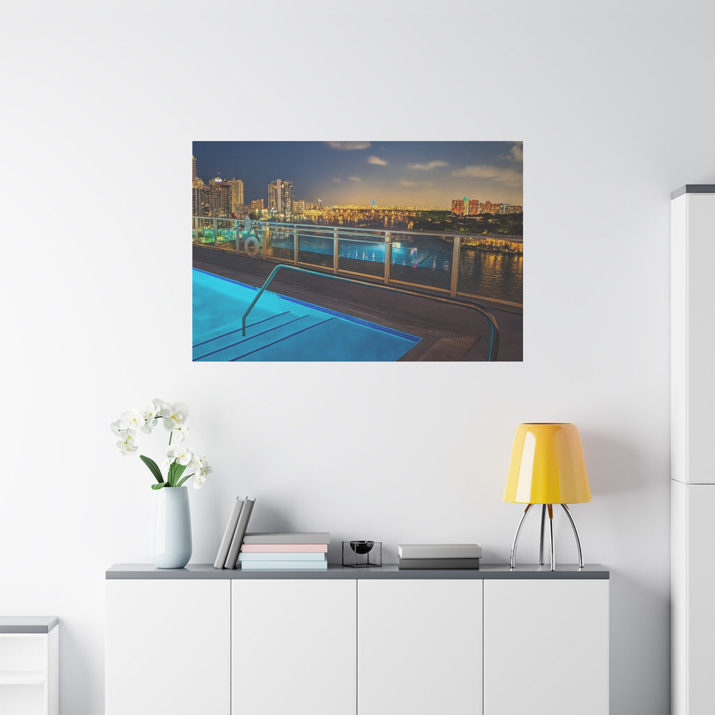 "Skyline Reflections" – Luxe Canvas Print