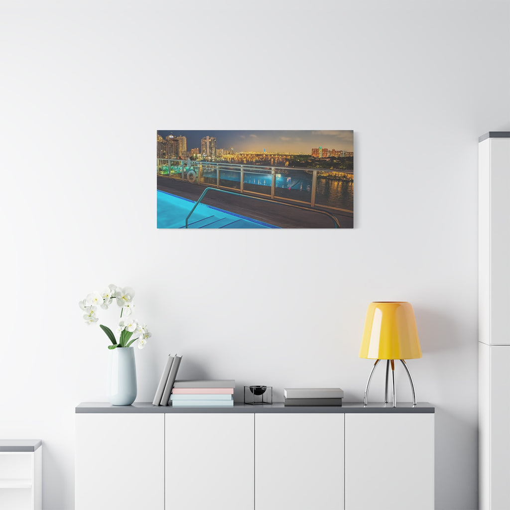 "Skyline Reflections" – Luxe Canvas Print