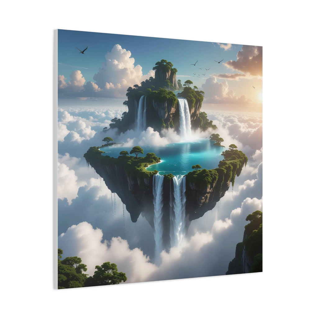 Celestial Archipelago: Floating Worlds of Mist and Stone, Digital Fantasy Landscape - L’Art Suprême Canvas