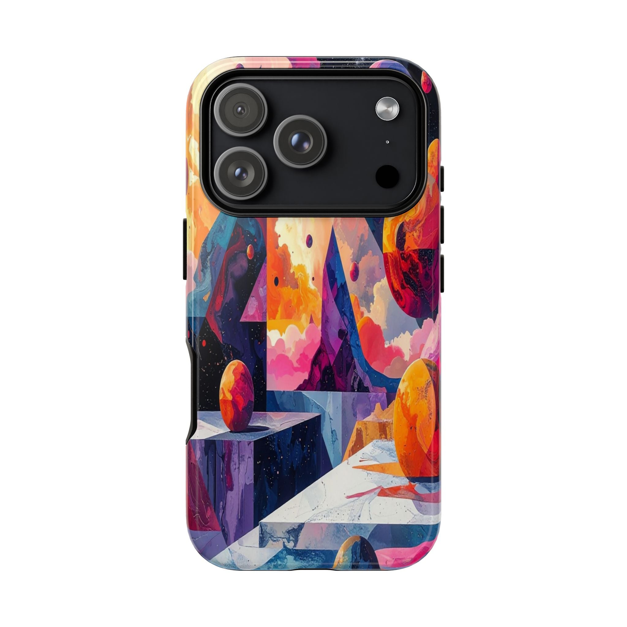 Cosmic Geometrica: Floating Spheres of Abstraction, Digital Dreamscape Dimensions - L’Art Suprême Phone Case