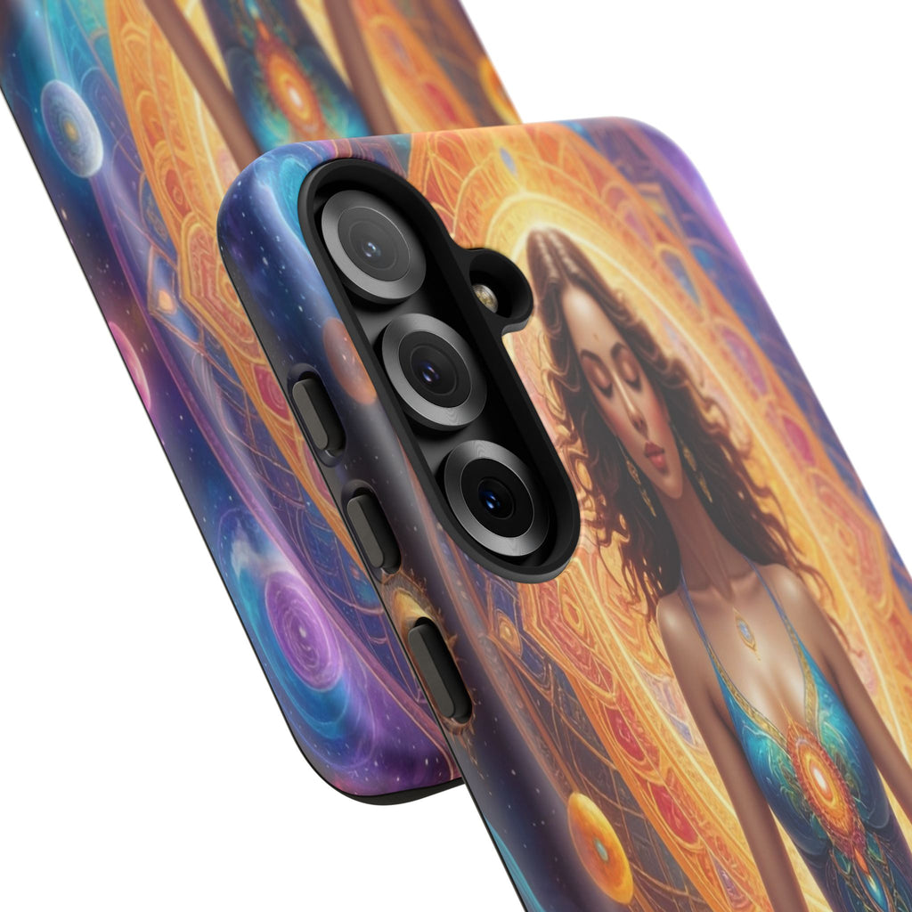 Cosmic Awakening: Spiritual Meditation Mandala, Celestial Energy Visualization - L’Art Suprême Phone Case