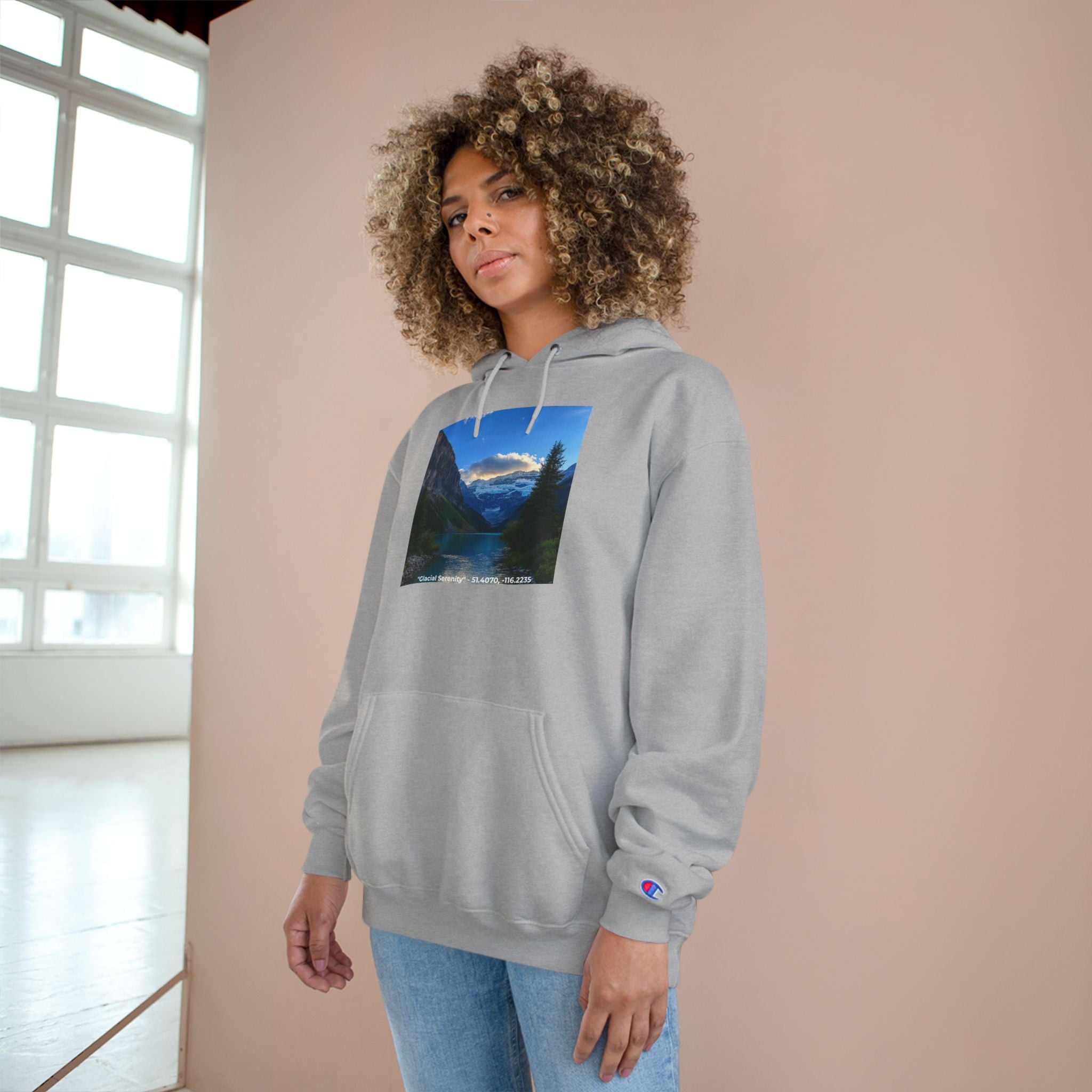 "Glacial Serenity" – Champion Hoodie