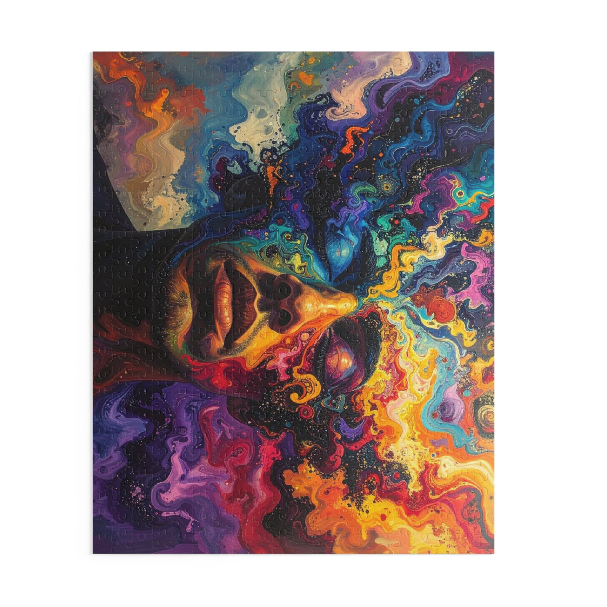 Cosmic Consciousness: Psychedelic Inner Landscape, Vibrant Abstract Expressionism -  L'Art Puzzle