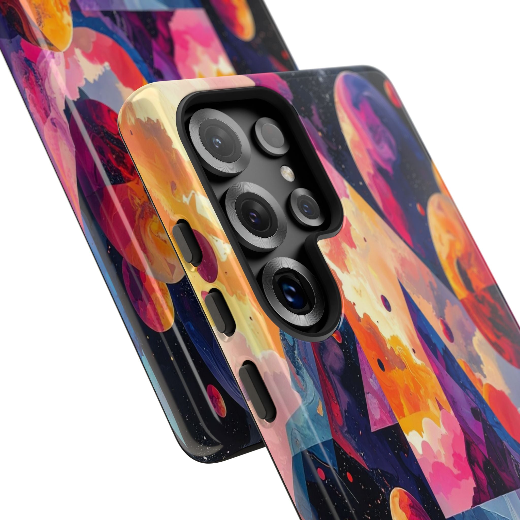 Cosmic Geometrica: Floating Spheres of Abstraction, Digital Dreamscape Dimensions - L’Art Suprême Phone Case