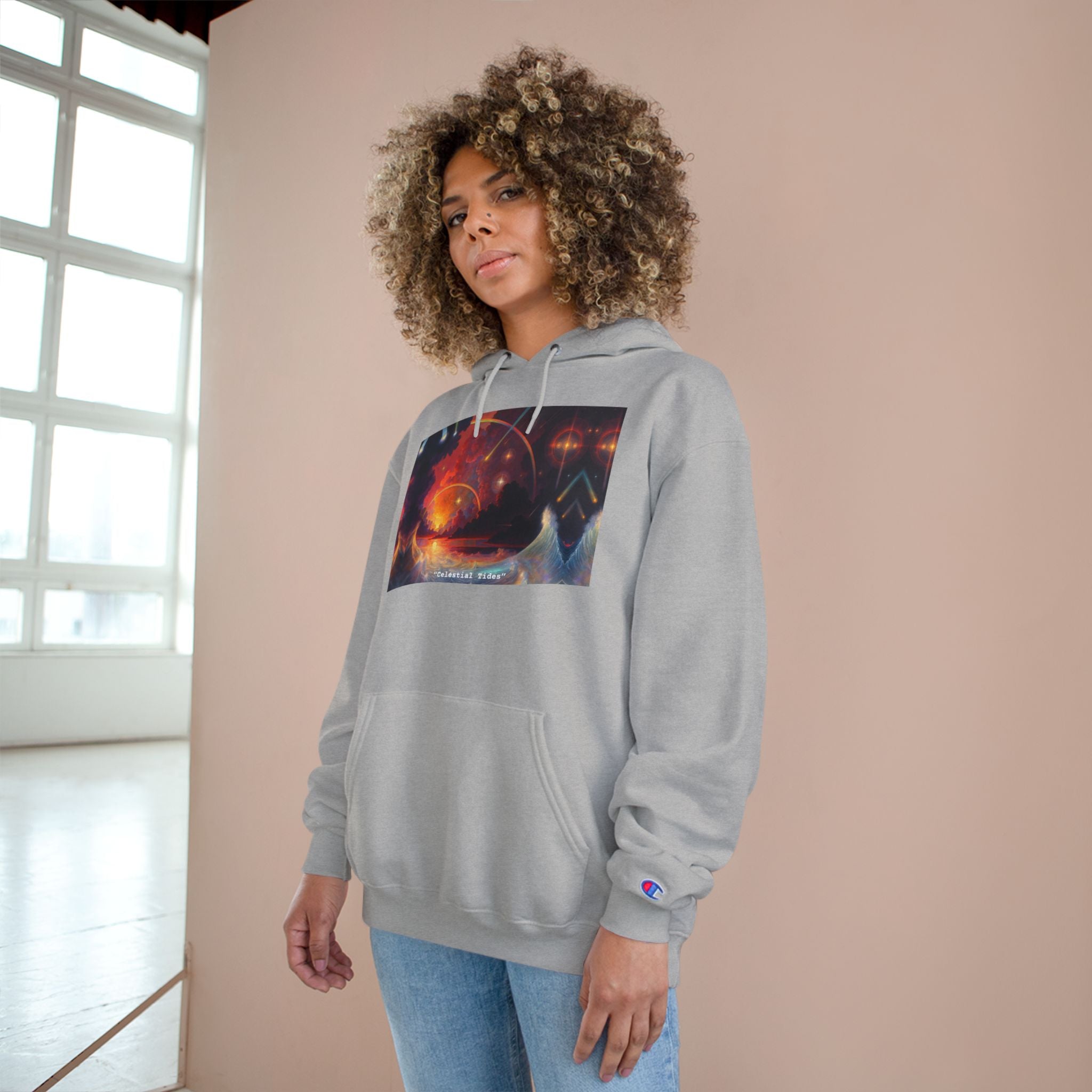 "Celestial Tides" – Champion Hoodie