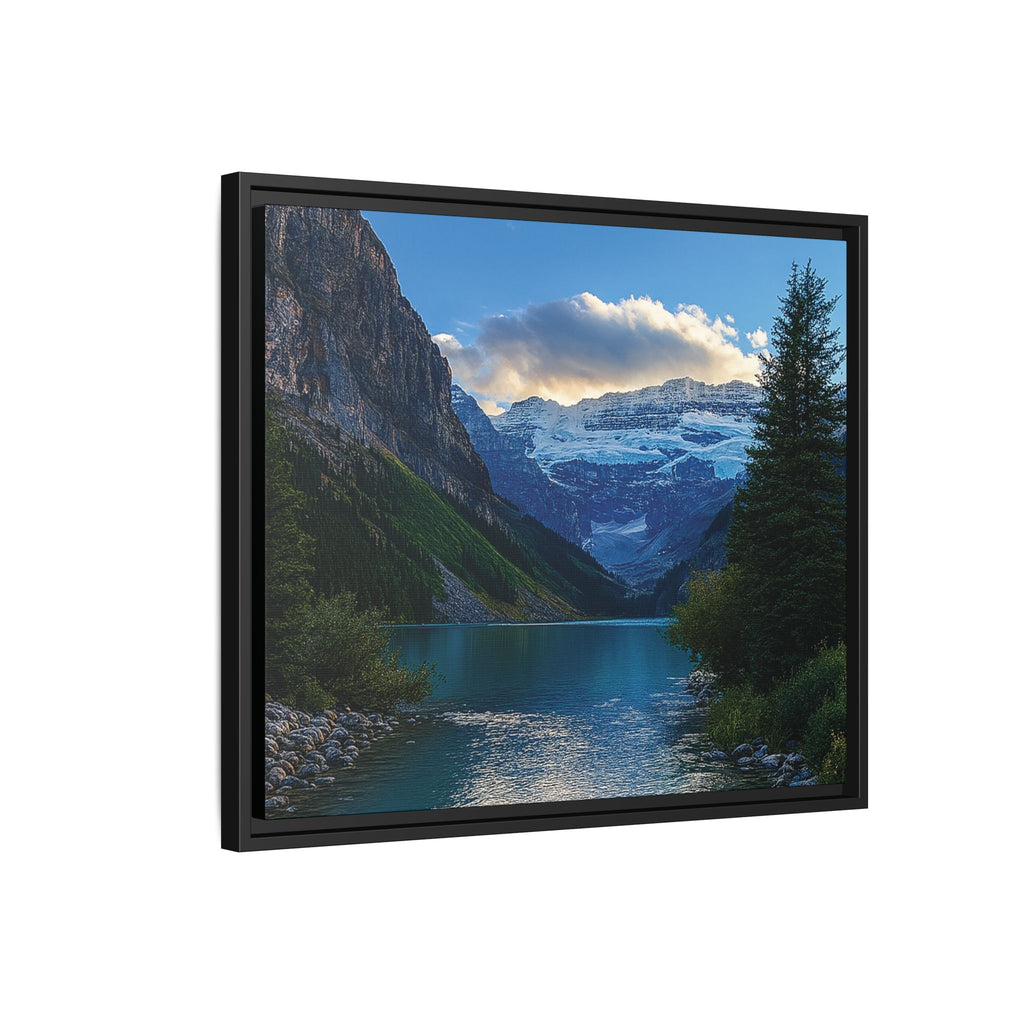 "Glacial Serenity" – Framed Canvas Print