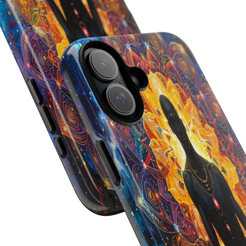 Cosmic Awakening: Spiritual Meditation Mandala, Chakra Energy Visualization - L’Art Suprême Phone Case