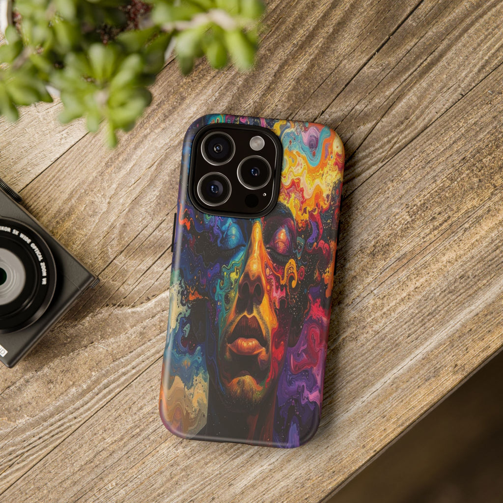 Psyche Unbound: Chromatic Consciousness, Digital Portrait Exploration - L’Art Suprême Phone Case