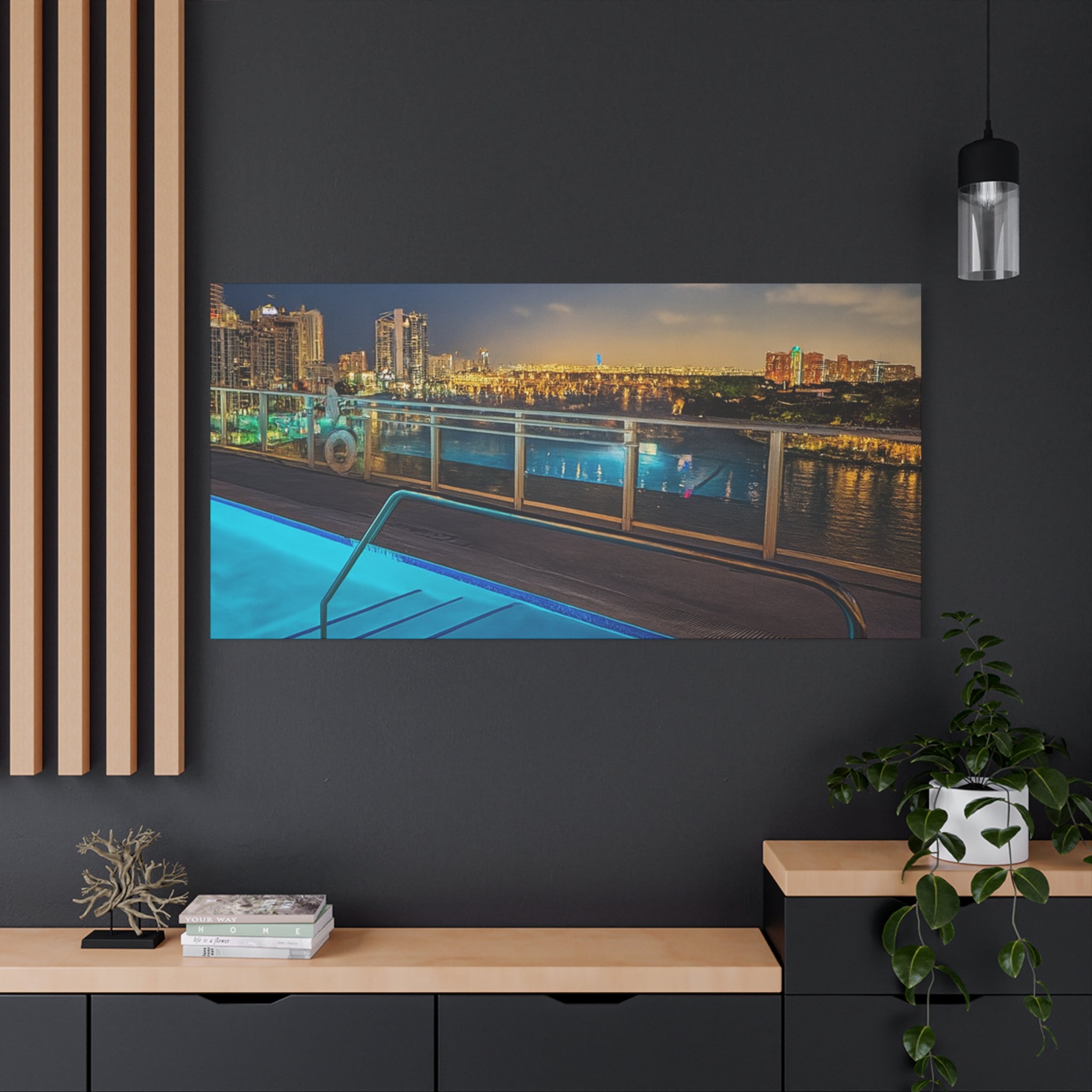 "Skyline Reflections" – Luxe Canvas Print