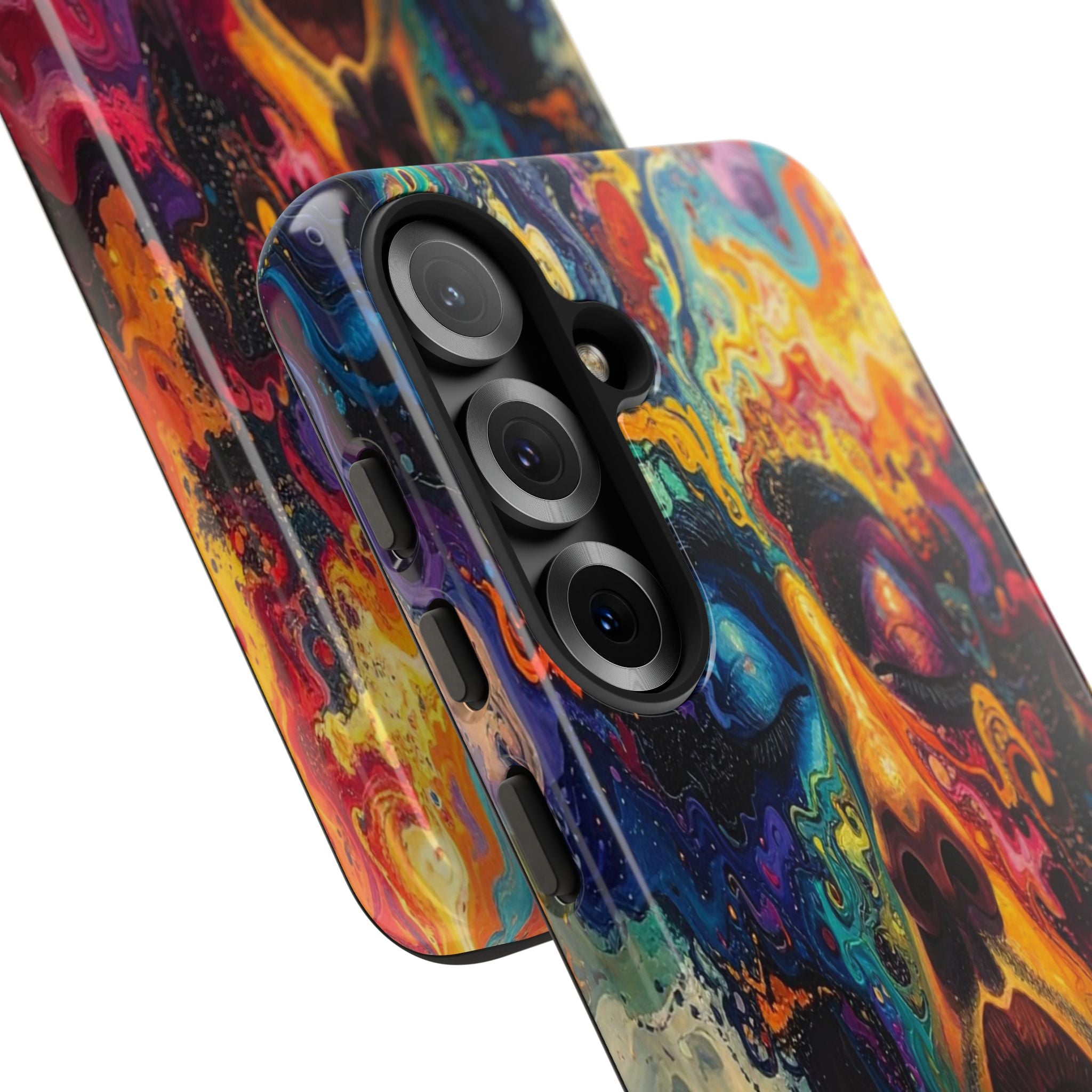 Psyche Unbound: Chromatic Consciousness, Digital Portrait Exploration - L’Art Suprême Phone Case
