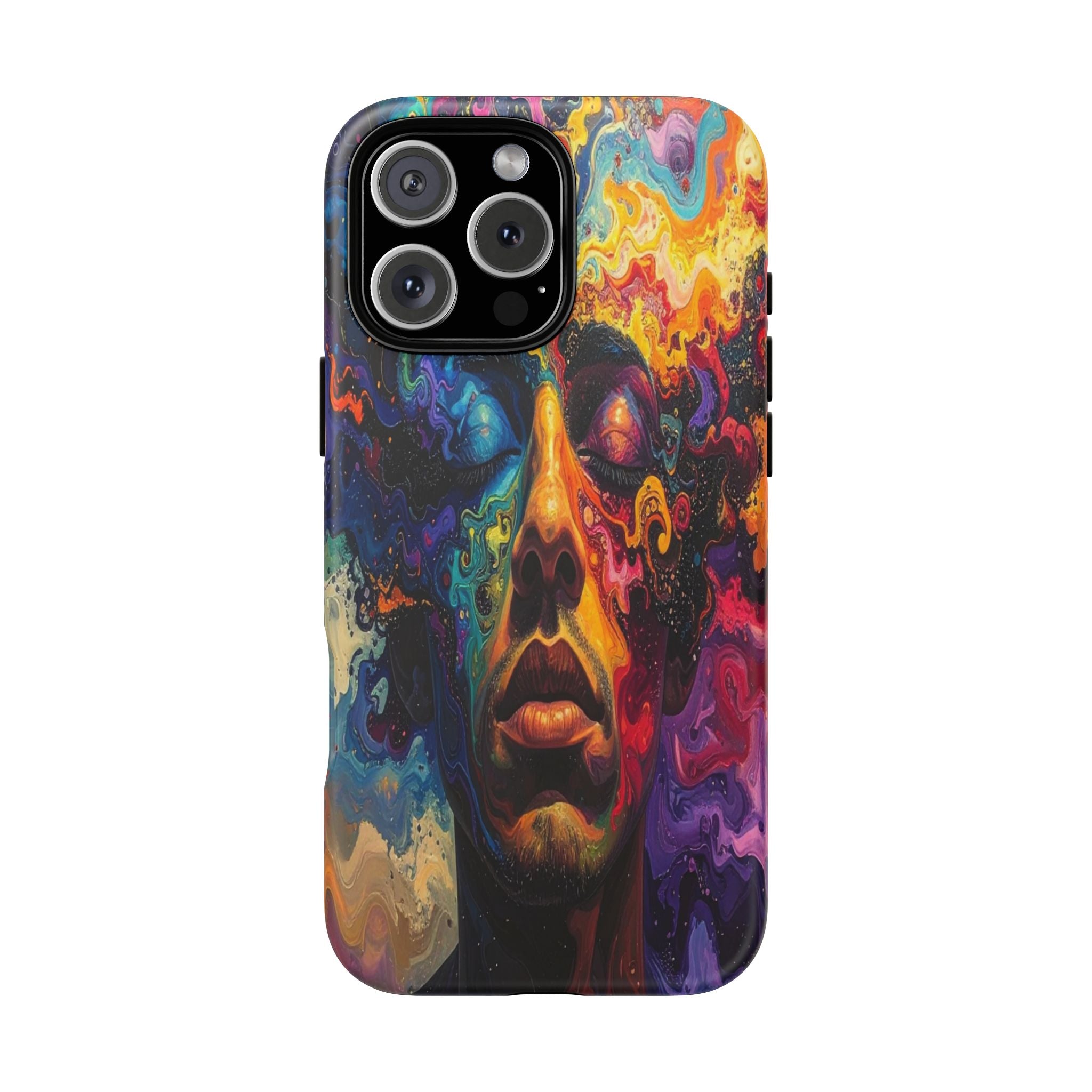 Psyche Unbound: Chromatic Consciousness, Digital Portrait Exploration - L’Art Suprême Phone Case