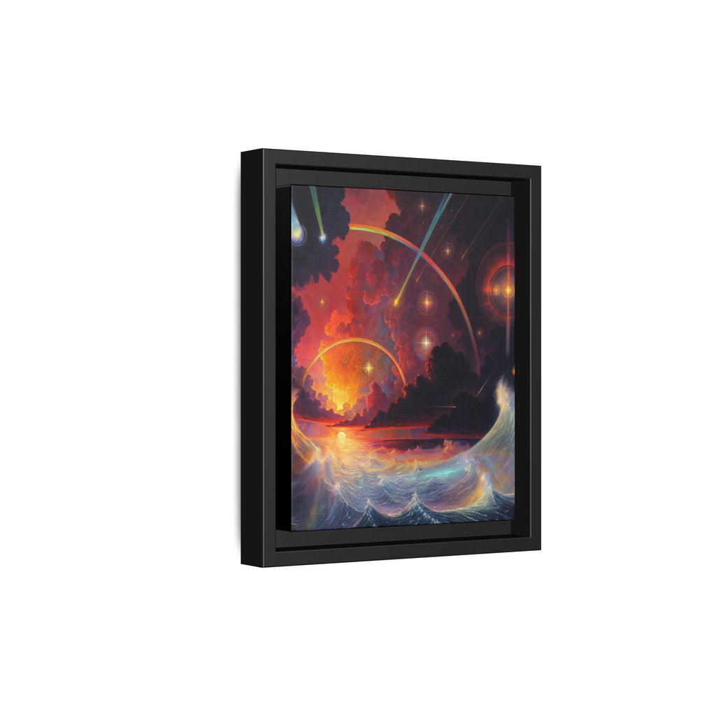 "Celestial Tides" – Framed Canvas Print