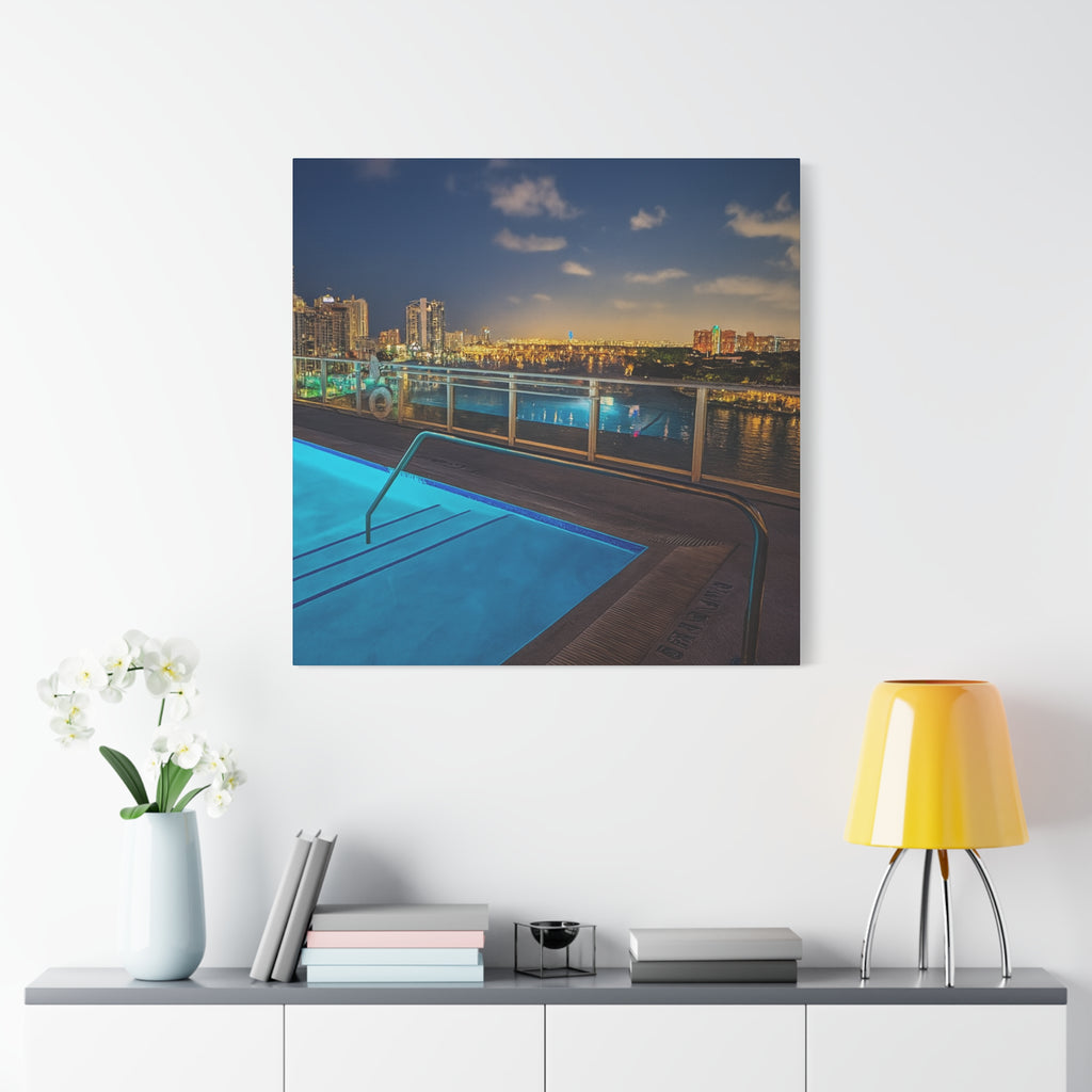 "Skyline Reflections" – Luxe Canvas Print