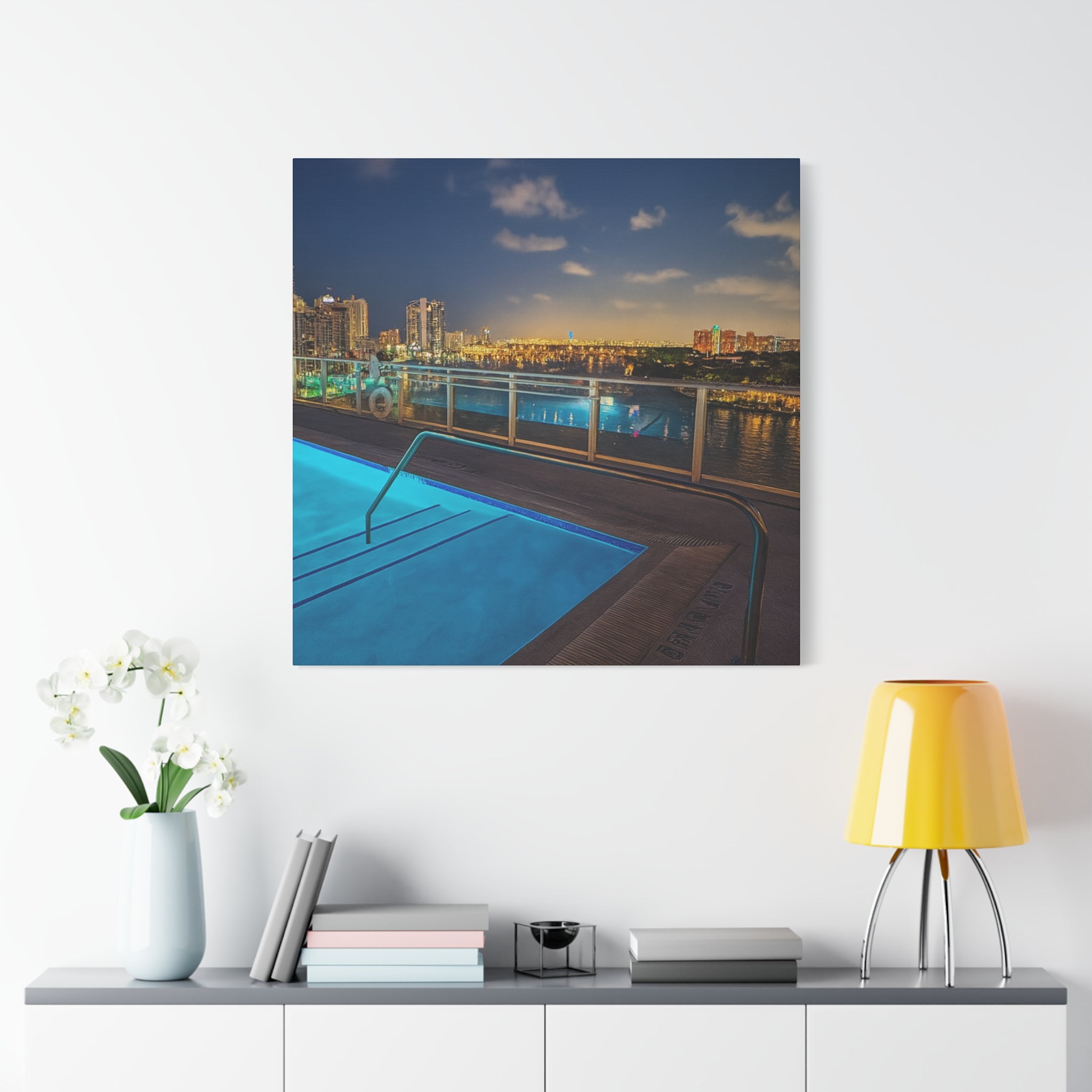 "Skyline Reflections" – Luxe Canvas Print