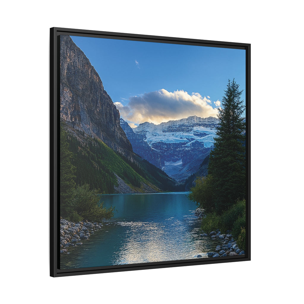"Glacial Serenity" – Framed Canvas Print