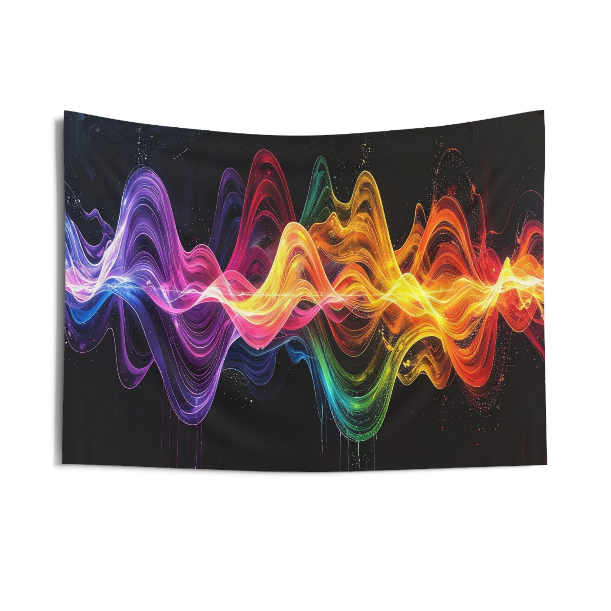 Quantum Symphony: Digital Wave Visualization, Spectrum of Energy - L'Art Tapestry