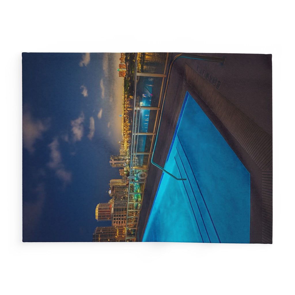 “Skyline Reflections” - Printed Fleece Blanket