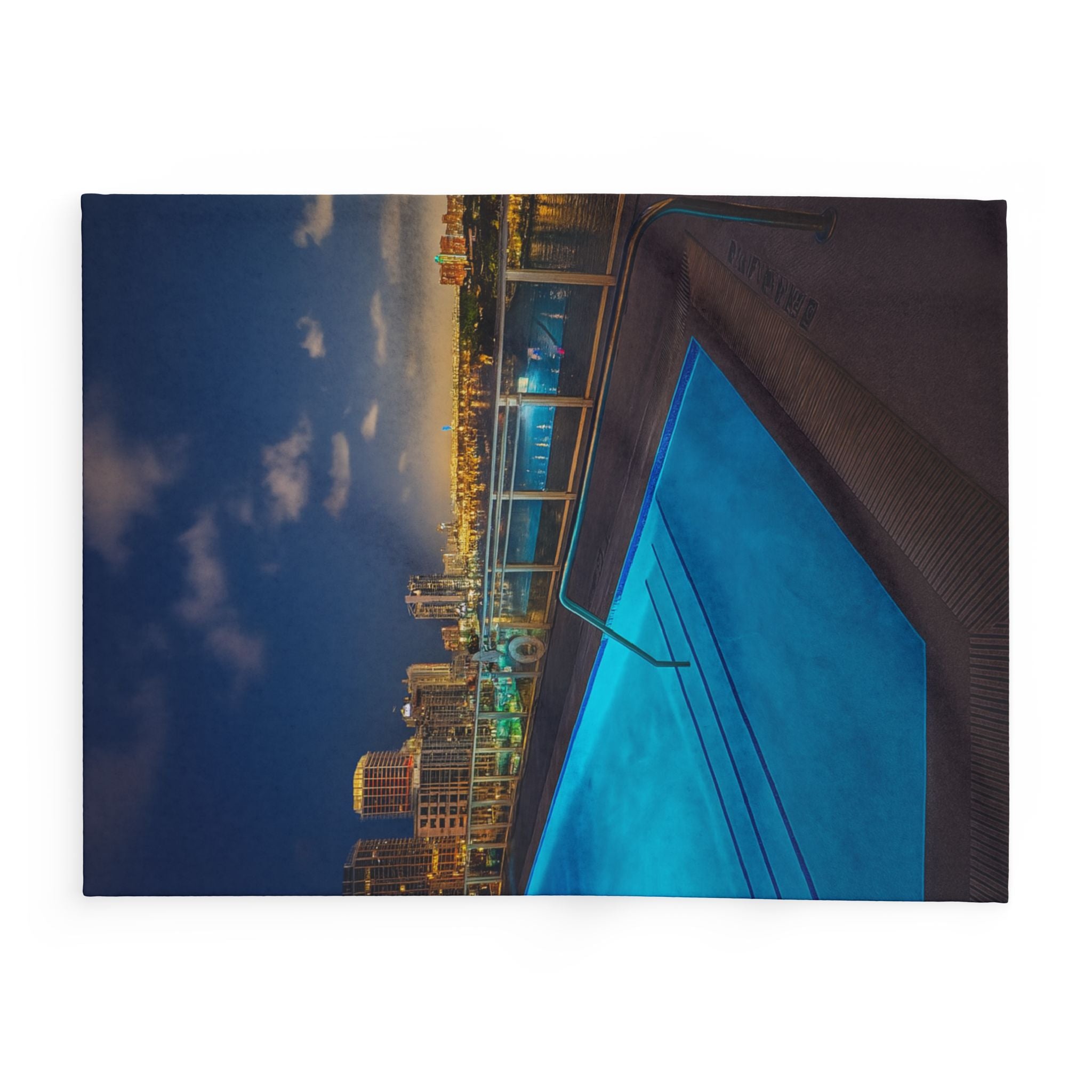 “Skyline Reflections” - Printed Fleece Blanket