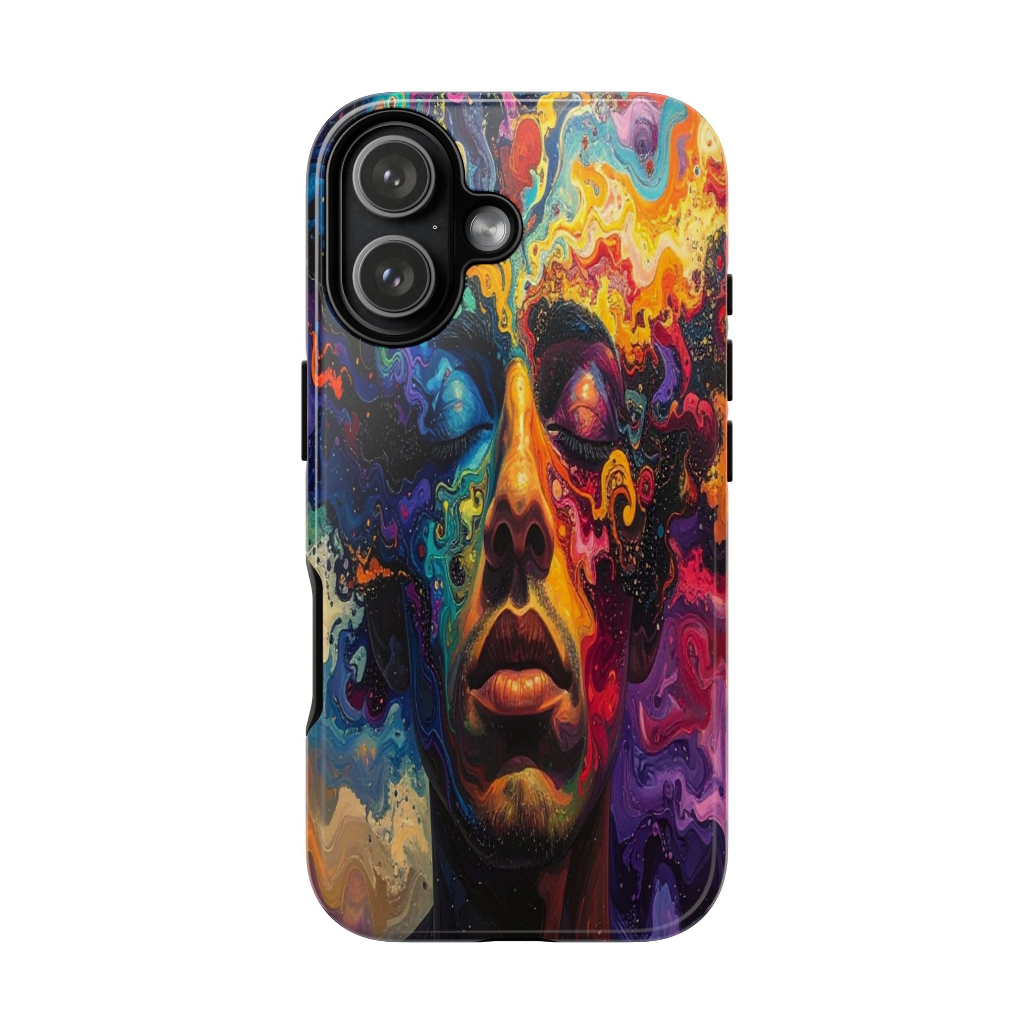 Psyche Unbound: Chromatic Consciousness, Digital Portrait Exploration - L’Art Suprême Phone Case